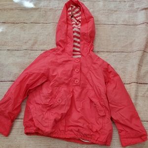 Baby Gap pink hooded rain jacket size 4T